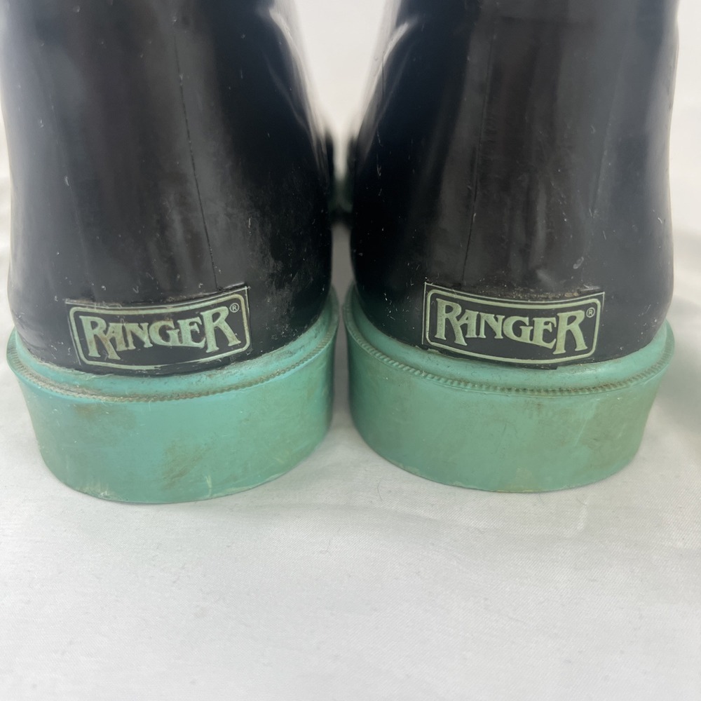 Ranger Women's‎ 11 Rain Boots black Green READ - Picture 6 of 10